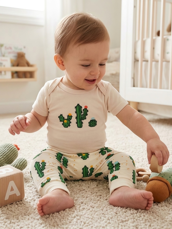 monica + andy Other - Monica + Andy - Cactus Themed Matching Baby Set